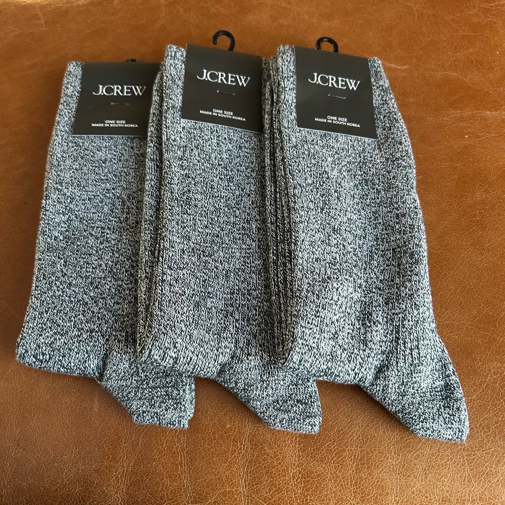 J. Crew Gray Casual Socks- 3 Pairs 😊